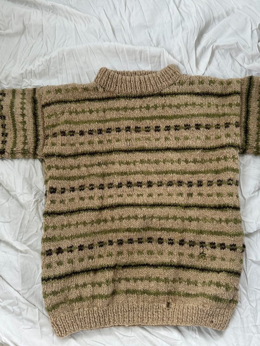 Handmade 100% wool sweater- so warm!